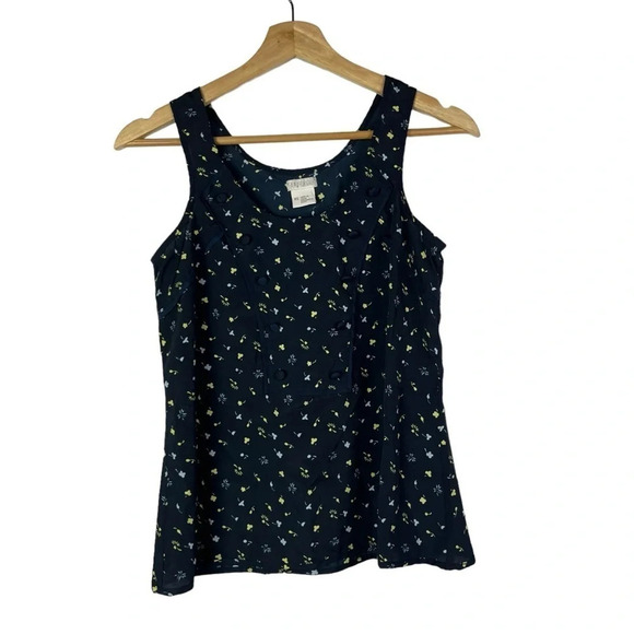 Urban Outfitters UO Cooperative Blue Floral Tank Top XS - Picture 1 of 3